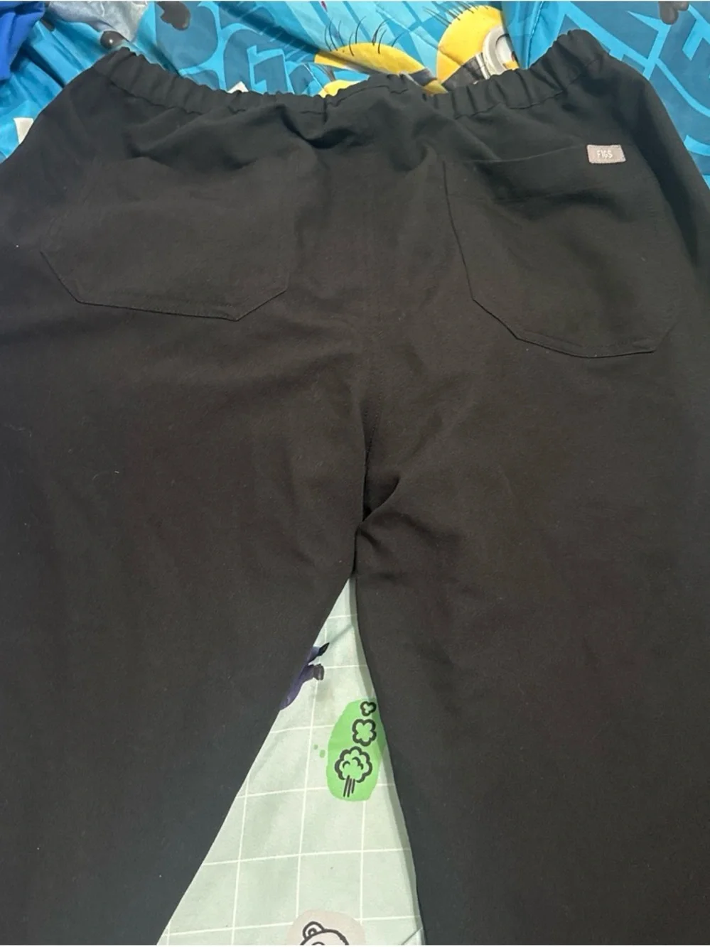 Figs Black Technical Collection Drawstring Pants